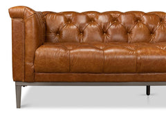 Modern Comfort Brown Cube Sofa - Ornate Home