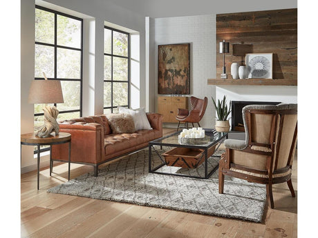 Modern Comfort Brown Cube Sofa - Ornate Home