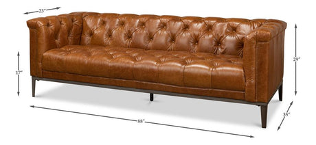 Modern Comfort Brown Cube Sofa - Ornate Home