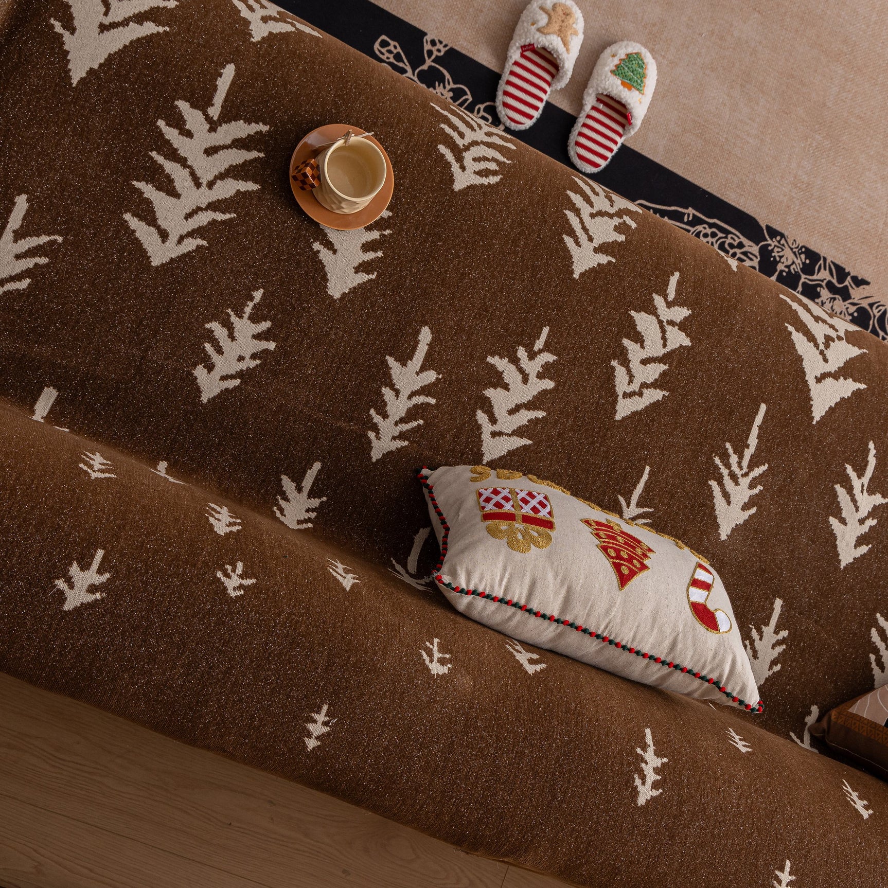 Modern Couch Covers for Couches Large Decorative Throw Blanket with Tassels for Couch - Ornate Home