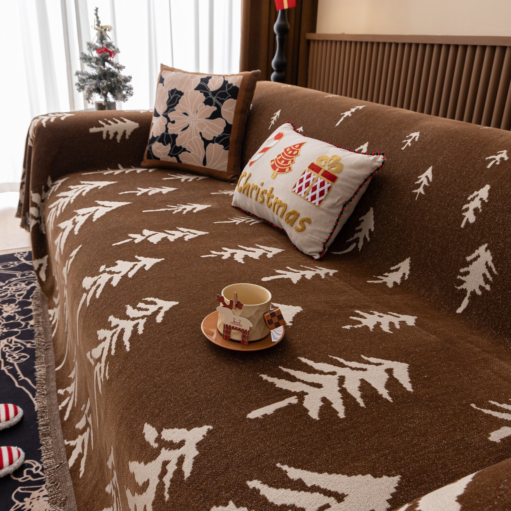 Modern Couch Covers for Couches Large Decorative Throw Blanket with Tassels for Couch - Ornate Home