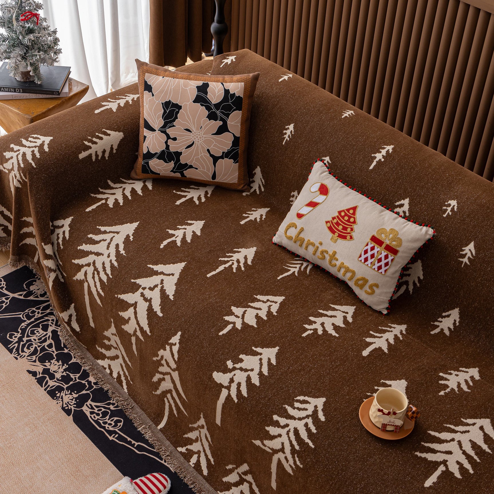 Modern Couch Covers for Couches Large Decorative Throw Blanket with Tassels for Couch - Ornate Home