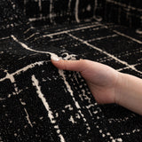 Modern Couch Protector Blanket Woven Chenille Sofa Cover Throw with Artistic Grid - Ornate Home