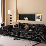 Modern Couch Protector Blanket Woven Chenille Sofa Cover Throw with Artistic Grid - Ornate Home