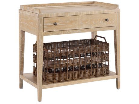 Modern Farmhouse Rustic Natural Oak Leg Nightstand - Ornate Home