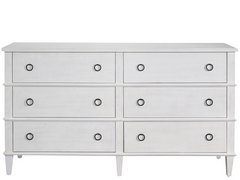 Modern Farmhouse Rustic Oak 6 Drawer Dresser - Ornate Home