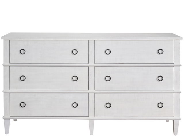 Modern Farmhouse Rustic Oak 6 Drawer Dresser - Ornate Home