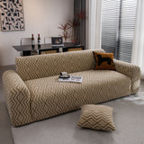 Modern Geometric Jacquard Sofa Slipcover, High Stretch 1-Piece Textured Couch Cover - Ornate Home