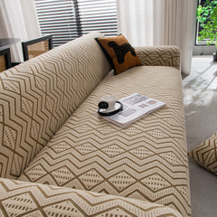 Modern Geometric Jacquard Sofa Slipcover, High Stretch 1-Piece Textured Couch Cover - Ornate Home