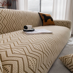 Modern Geometric Jacquard Sofa Slipcover, High Stretch 1-Piece Textured Couch Cover - Ornate Home
