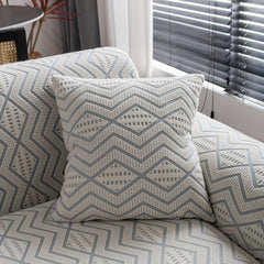 Modern Geometric Jacquard Sofa Slipcover, High Stretch 1-Piece Textured Couch Cover - Ornate Home