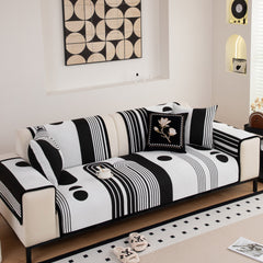 Modern Geometric Sofa Cover - Thick Woven, Pet Friendly, Stylish Couch Protector - Ornate Home