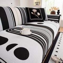 Modern Geometric Sofa Cover - Thick Woven, Pet Friendly, Stylish Couch Protector - Ornate Home