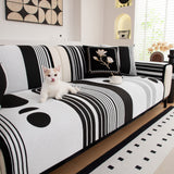Modern Geometric Sofa Cover - Thick Woven, Pet Friendly, Stylish Couch Protector - Ornate Home