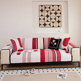 Modern Geometric Sofa Cover - Thick Woven, Pet Friendly, Stylish Couch Protector - Ornate Home