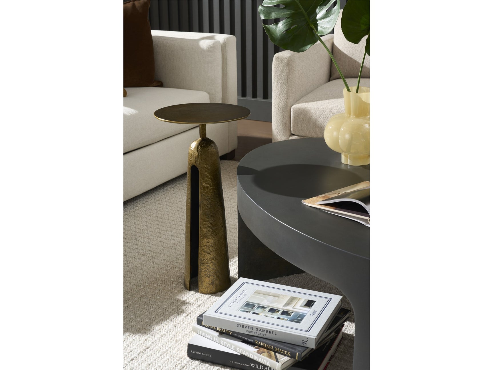 Modern Gold Metal Martini Table - Ornate Home
