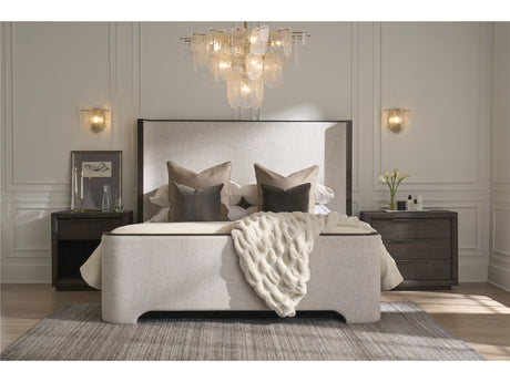 Modern Linen/Sable Upholstered King Bed - Ornate Home