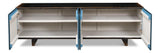 Modern Media Blue Low Wall Console For Tv - Ornate Home