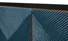 Modern Media Blue Low Wall Console For Tv - Ornate Home