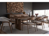 Modern Medium Brown Oak/Oris Snow Barrel Back Dining Chair - Ornate Home