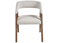 Modern Medium Brown Oak/Oris Snow Barrel Back Dining Chair - Ornate Home