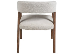 Modern Medium Brown Oak/Oris Snow Barrel Back Dining Chair - Ornate Home