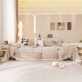 Modern Minimalist Chenille Line Pattern Sofa Cover, Dust and Scratch Resistant Throw Blankets for Couch - Ornate Home