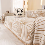 Modern Minimalist Chenille Line Pattern Sofa Cover, Dust and Scratch Resistant Throw Blankets for Couch - Ornate Home