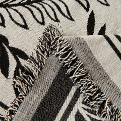 Modern Minimalist Chenille Willow Leaf Pattern Couch Cover Blanket, Luxurious Blankets for The Sofa - Ornate Home