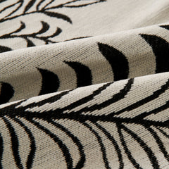 Modern Minimalist Chenille Willow Leaf Pattern Couch Cover Blanket, Luxurious Blankets for The Sofa - Ornate Home