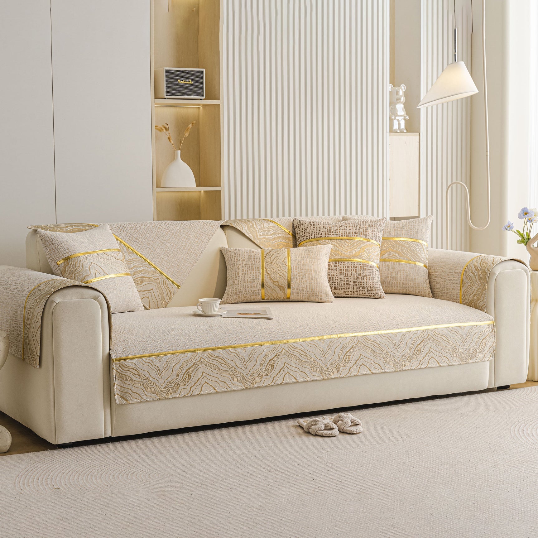Modern Non-Slip Couch Slipcover, Soft, Durable & Washable Furniture Protector - Ornate Home