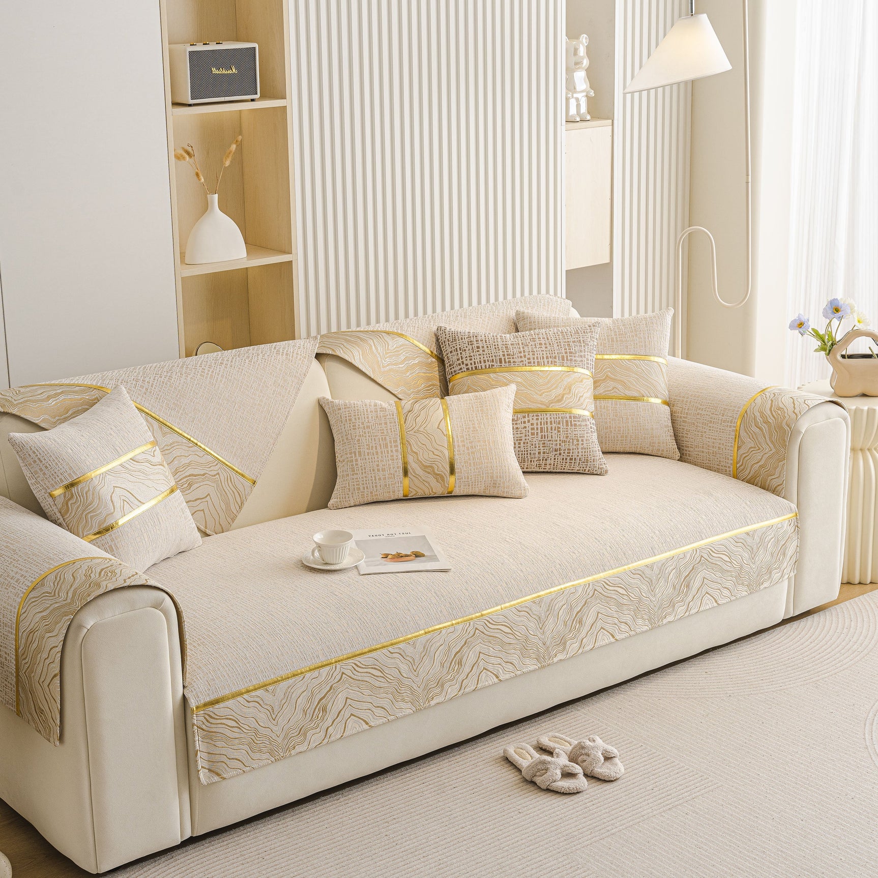 Modern Non-Slip Couch Slipcover, Soft, Durable & Washable Furniture Protector - Ornate Home