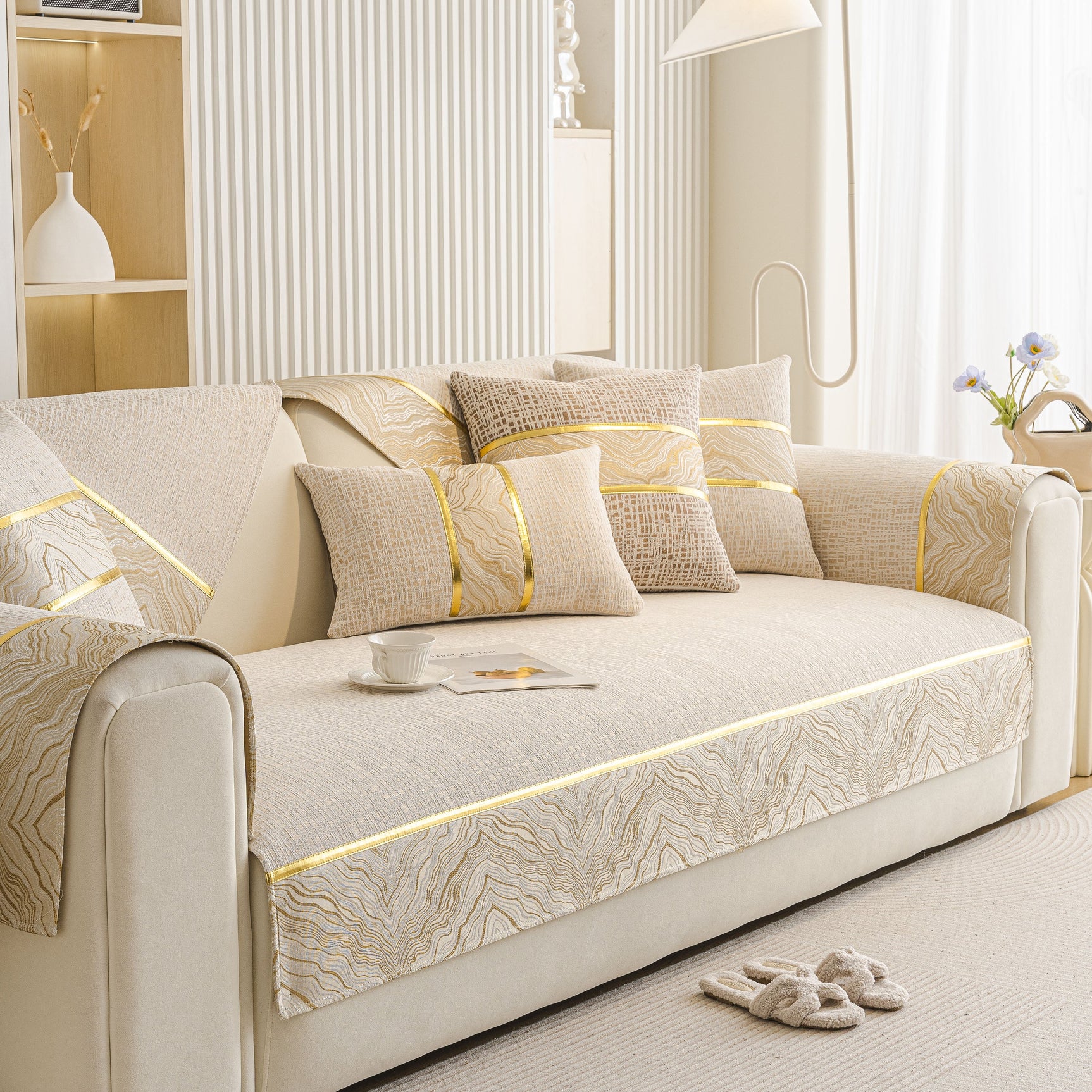 Modern Non-Slip Couch Slipcover, Soft, Durable & Washable Furniture Protector - Ornate Home