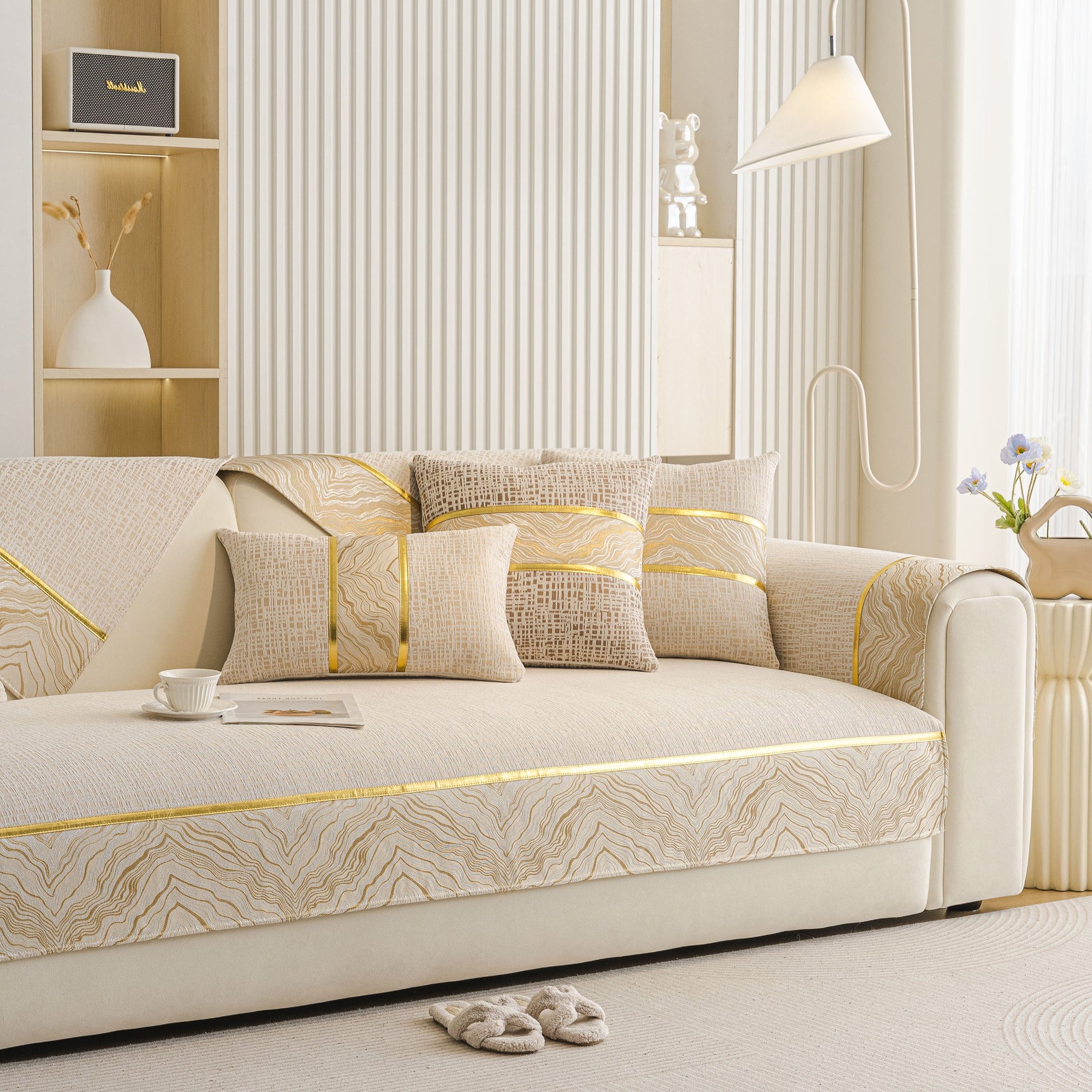 Modern Non-Slip Couch Slipcover, Soft, Durable & Washable Furniture Protector - Ornate Home