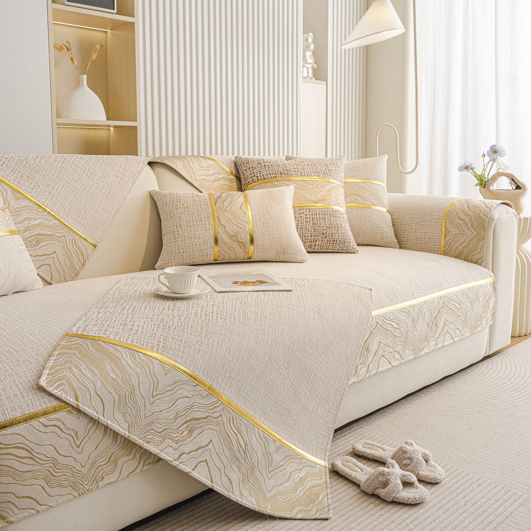 Modern Non-Slip Couch Slipcover, Soft, Durable & Washable Furniture Protector - Ornate Home