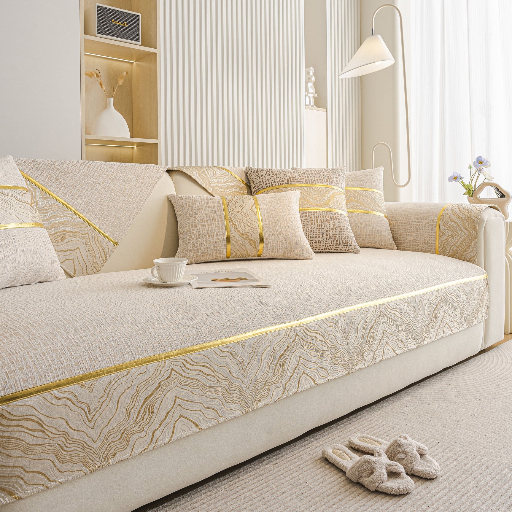 Modern Non-Slip Couch Slipcover, Soft, Durable & Washable Furniture Protector - Ornate Home
