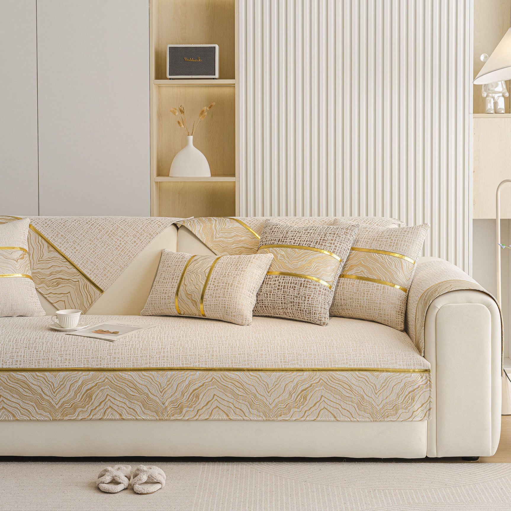 Modern Non-Slip Couch Slipcover, Soft, Durable & Washable Furniture Protector - Ornate Home