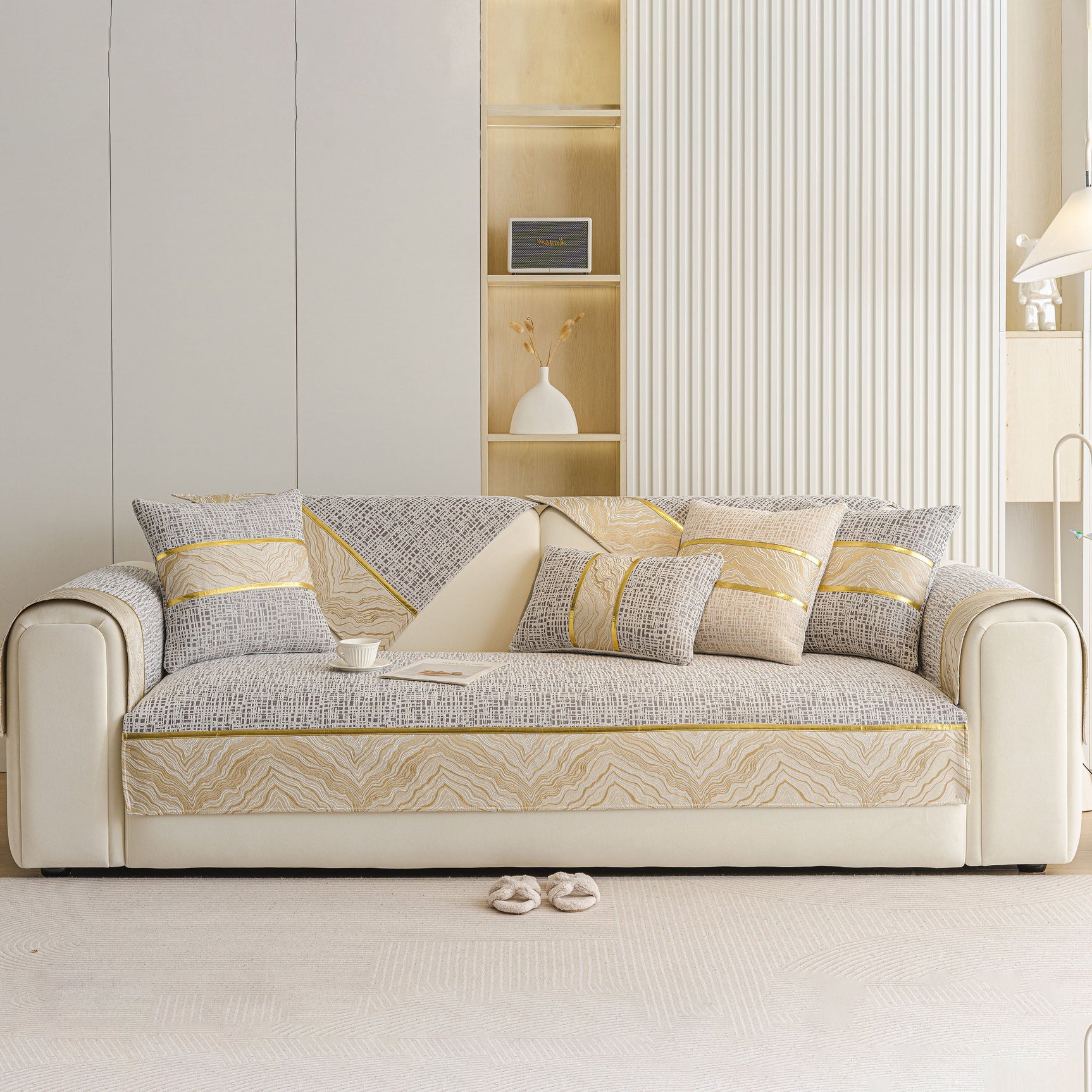 Modern Non-Slip Couch Slipcover, Soft, Durable & Washable Furniture Protector - Ornate Home