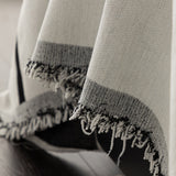 Modern Plaid Heavy Duty Sofa Throw Blanket, Boho Farmhouse Couch Cover with Tassel - Ornate Home
