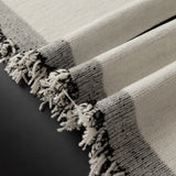Modern Plaid Heavy Duty Sofa Throw Blanket, Boho Farmhouse Couch Cover with Tassel - Ornate Home