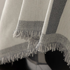Modern Plaid Heavy Duty Sofa Throw Blanket, Boho Farmhouse Couch Cover with Tassel - Ornate Home