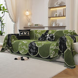 Modern Retro Sofa Throw - Decorative, Washable Chenille Blanket & Couch Protector