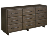 Modern Sable Nine Drawer Dresser - Ornate Home