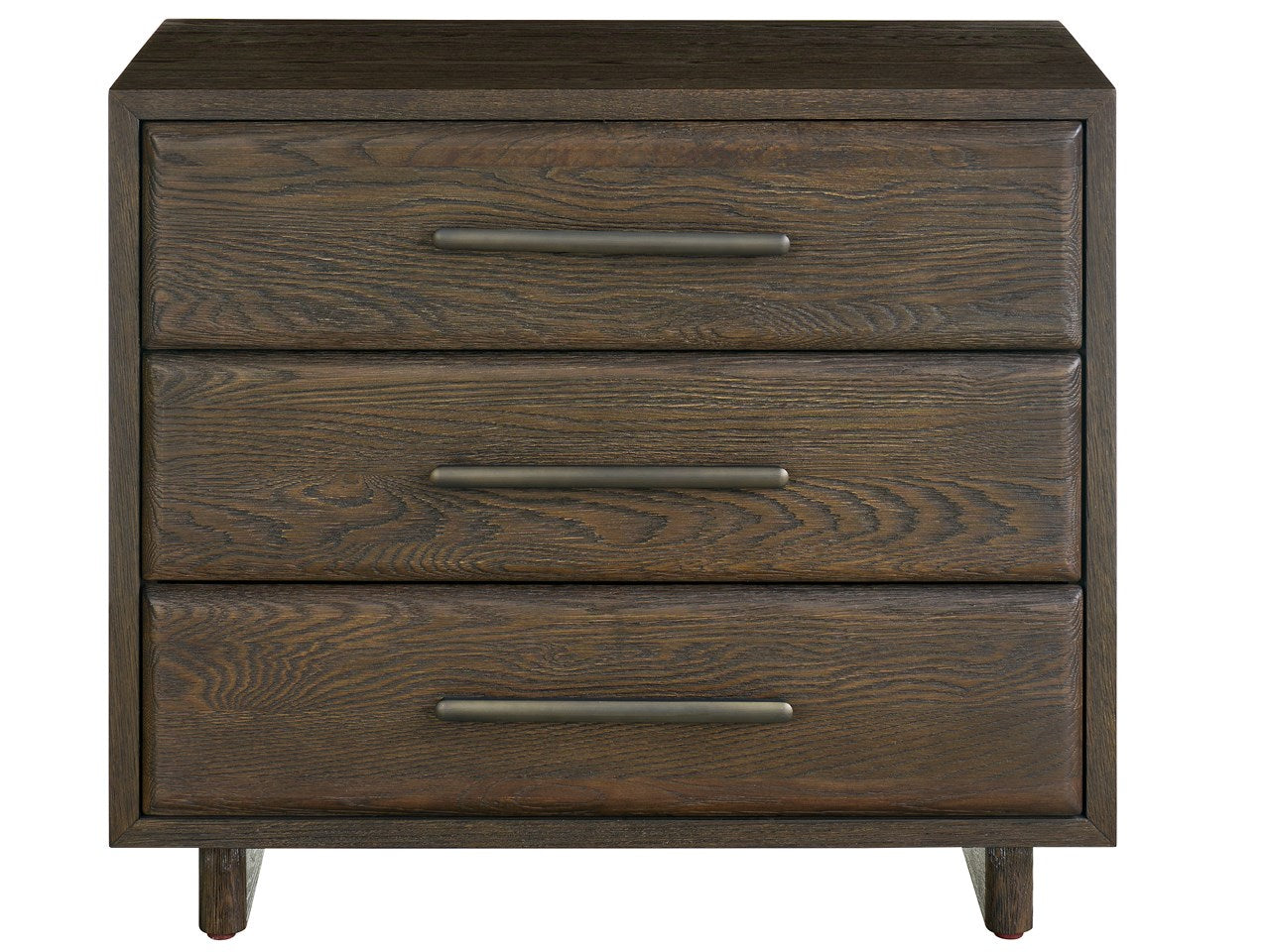 Modern Sable Three Drawer Nightstand - Ornate Home