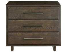 Modern Sable Three Drawer Nightstand - Ornate Home
