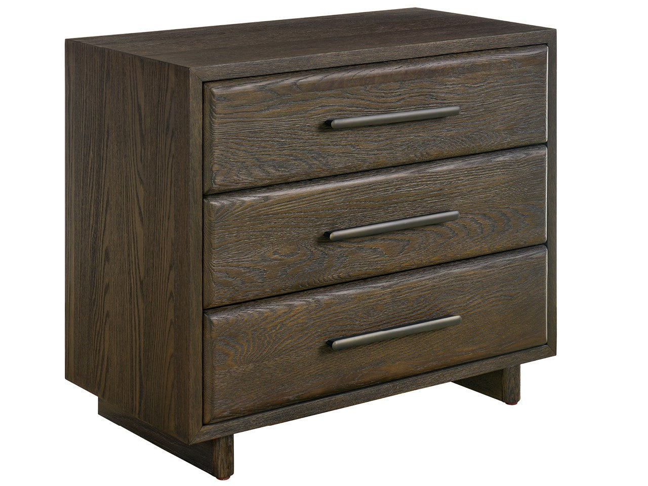 Modern Sable Three Drawer Nightstand - Ornate Home