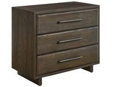Modern Sable Three Drawer Nightstand - Ornate Home