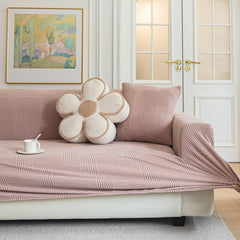 Modern Slipcovers Geometric Textured Stretchable Sofa Cover for Couch with Chaise - Ornate Home