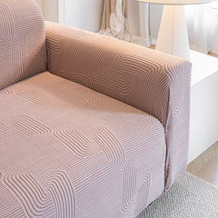 Modern Slipcovers Geometric Textured Stretchable Sofa Cover for Couch with Chaise - Ornate Home