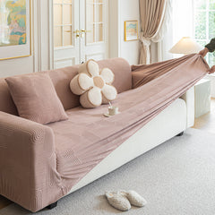 Modern Slipcovers Geometric Textured Stretchable Sofa Cover for Couch with Chaise - Ornate Home